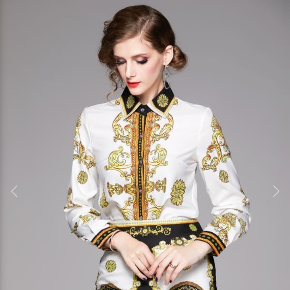 NWT Baroque Button Down Shirt